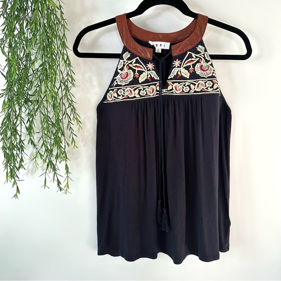 THML tank Women’s Embroidered Halter size S - Picture 2 of 6